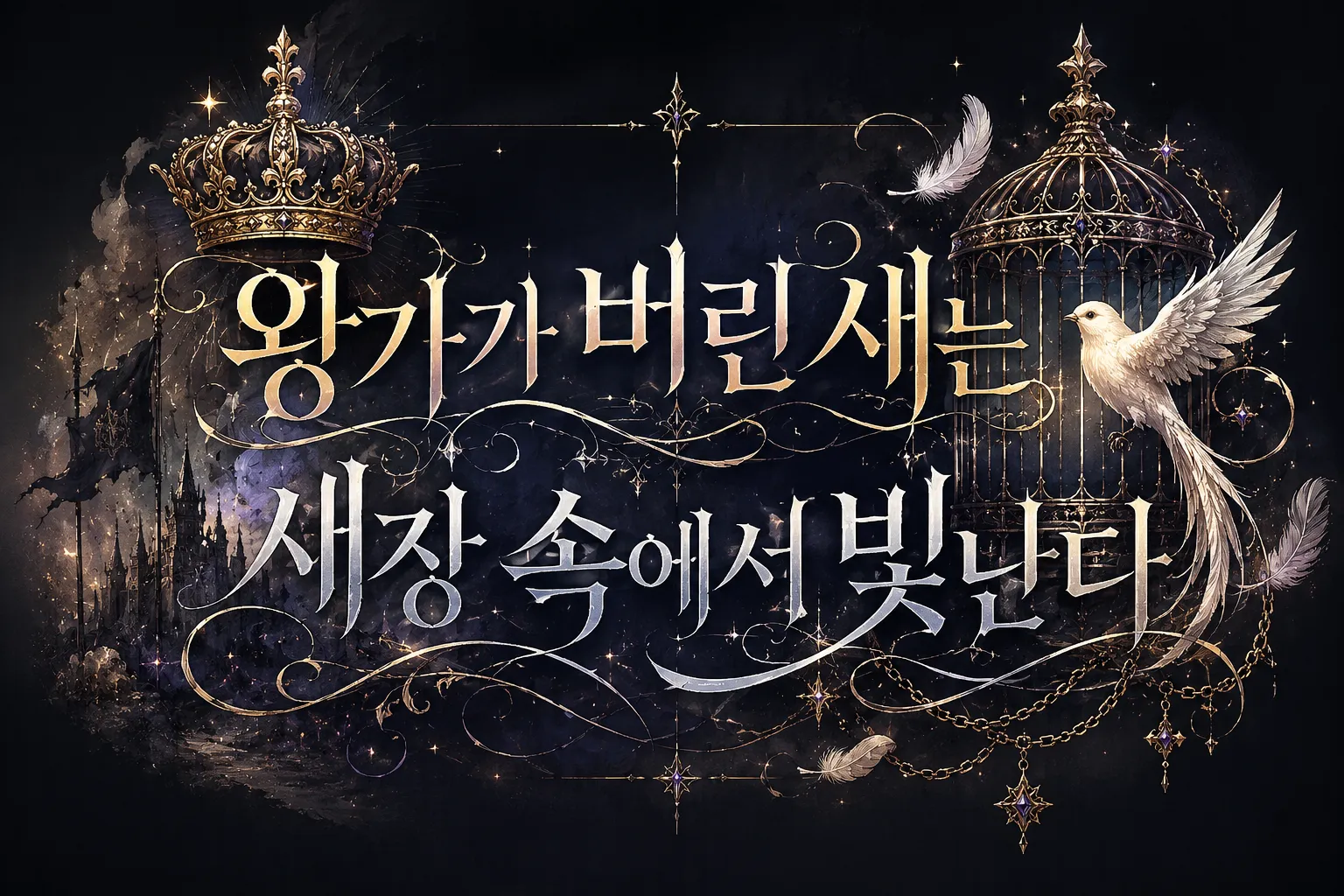 왕가가 버린 새는 새장 속에서 빛난다 로고 배너